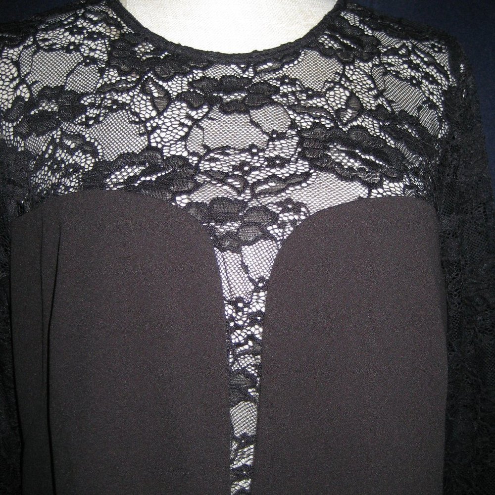 SHELBY NITES  black party dress sz 14